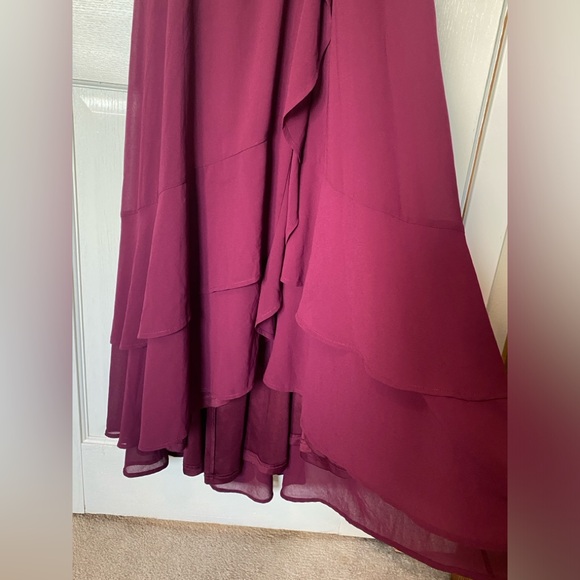 Gorgeous Lulus Lace Up High Low Maxi VNeck Spaghetti Strap Size S - Picture 8 of 16